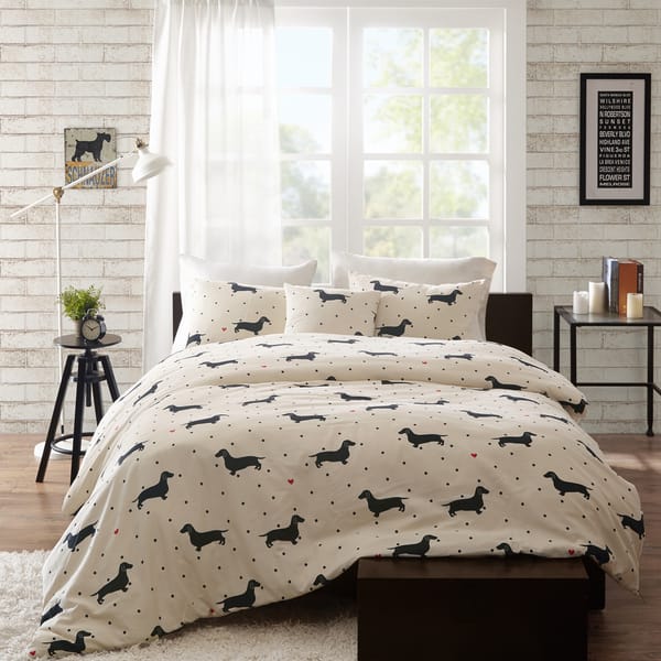 Shop Hipstyle Hannah Natural Cotton Printed 4 Piece Comforter Set