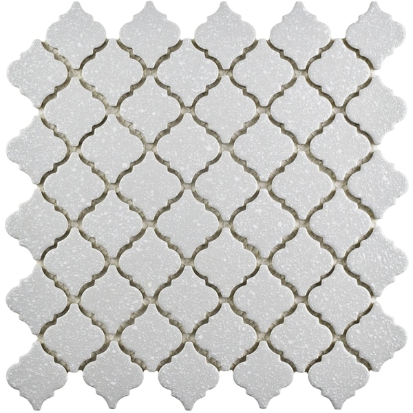 SomerTile 12.375x12.5-inch Antaeus Scholar Grey Porcelain Mosaic Floor and Wall Tile (10 tiles/10.7 sqft.). Opens flyout.