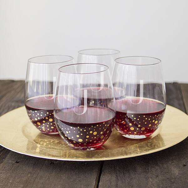 4 oz wine glasses set PG Stainless Steel Stem Wine Glass - Set of 4 - Black Color main image 0