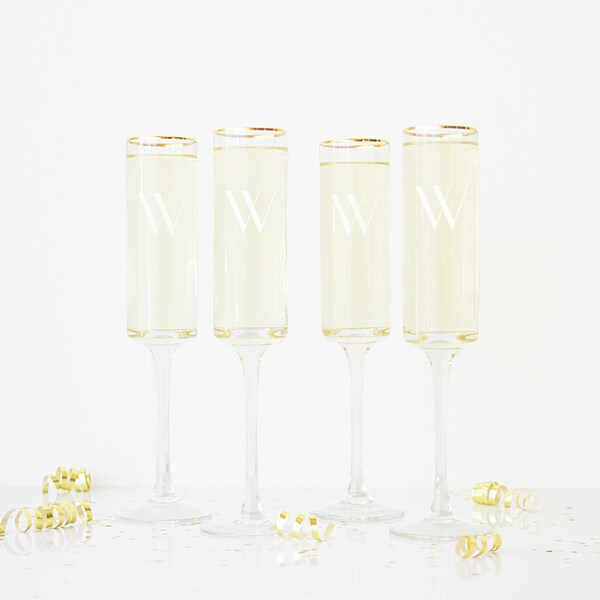 contemporary champagne flute glasses