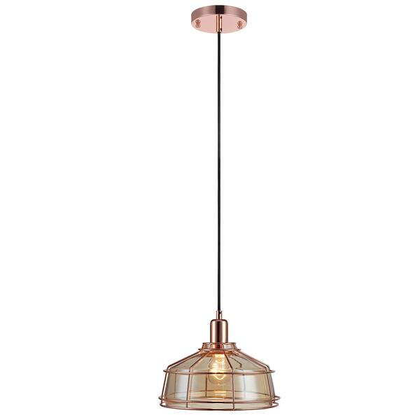 Shop Versanora Presenza Rose Gold Finish Metal Cage Pendant Lamp