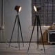 preview thumbnail 5 of 3, Teamson Home - Artiste Tripod Floor Lamp With Shade - Black & Rose Gold Finish