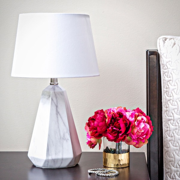 faux marble table lamp