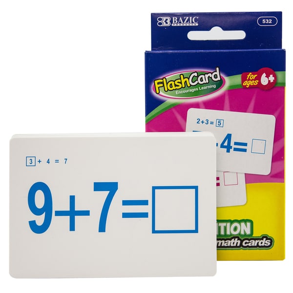 36//Pack BAZIC Addition Flash Cards