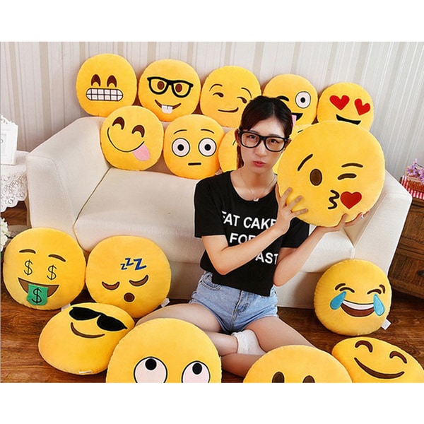 emoji teddy pillow