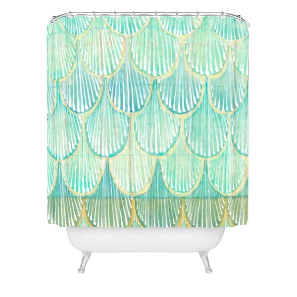 Cori Dantini Turquoise Scallops Shower Curtain On Free Cori Dantini Turquoise Scallops Shower Curtain