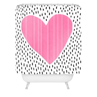 Deny Designs Elisabeth Fredriksson Pink Heart Shower Curtain