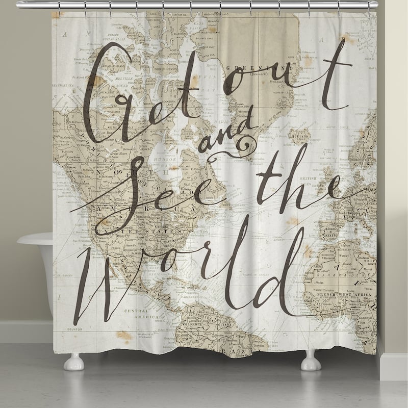 Laural Home World Traveler Shower Curtain