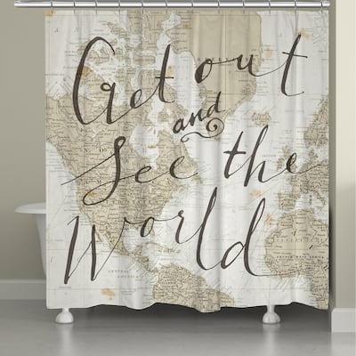 Laural Home World Traveler Shower Curtain