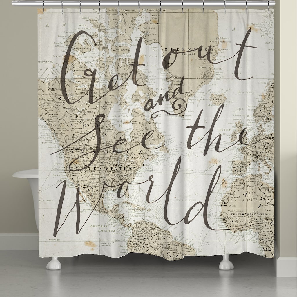 Laural Home World Traveler Shower Curtain