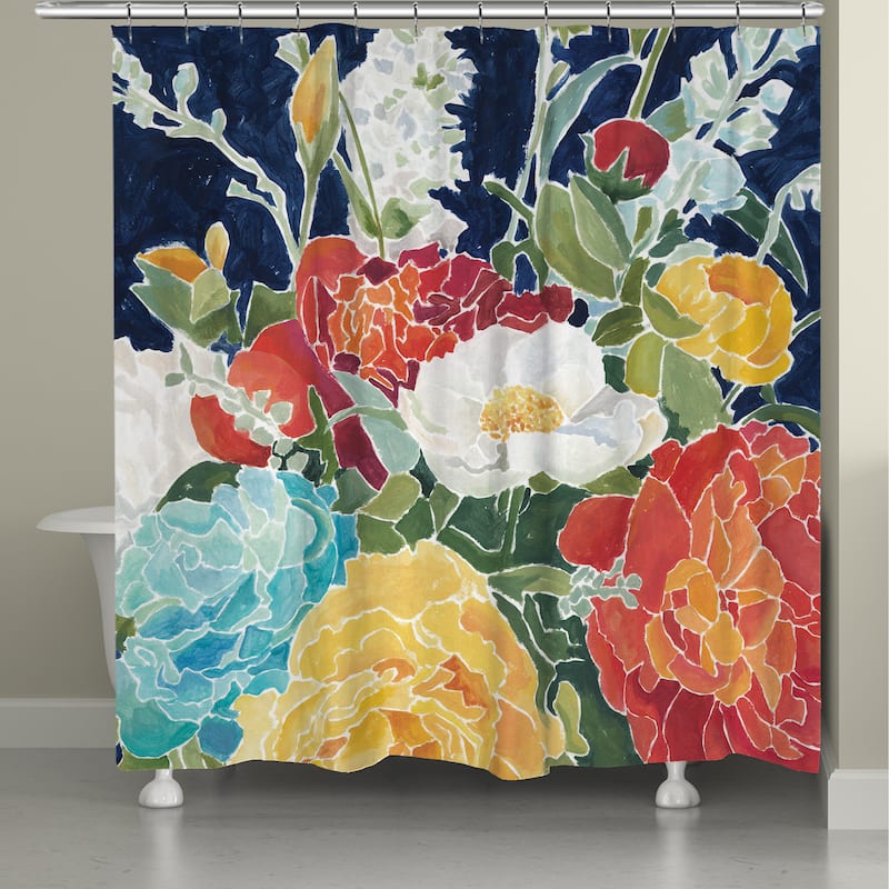 Laural Home Midnight Garden Shower Curtain