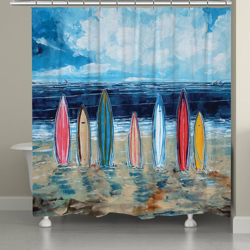 Laural Home Summer Surfboards Shower Curtain