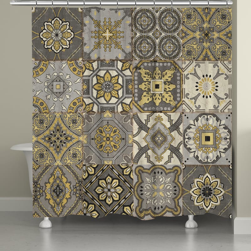 Laural Home Ornate Tiles Shower Curtain