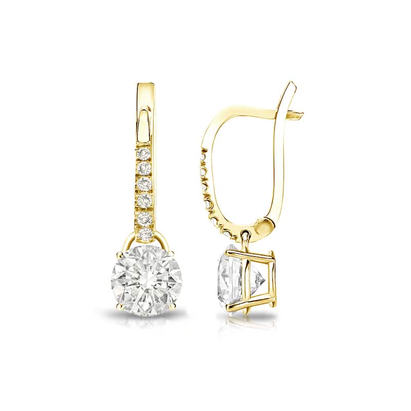 Auriya 3/4ctw Round Diamond Dangle Earrings 14k Gold (I-J, SI2-SI3)