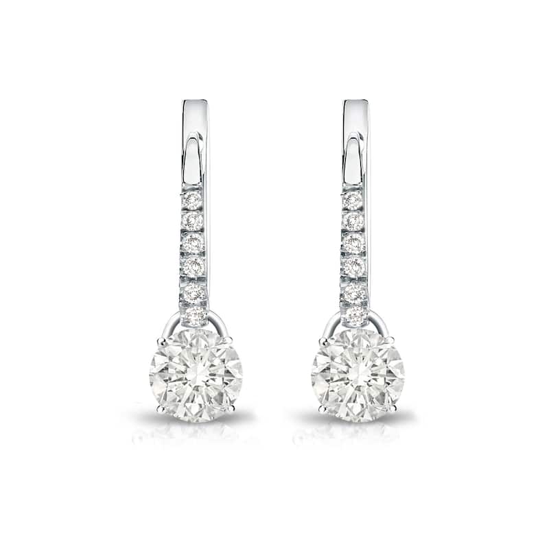 Auriya 3/4ctw Round Diamond Dangle Earrings 14k Gold (I-J, SI2-SI3)