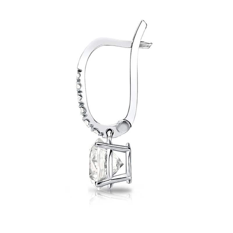 Auriya 1 1/2ctw Round Diamond Dangle Earrings 14k Gold (I-J, SI2-SI3)