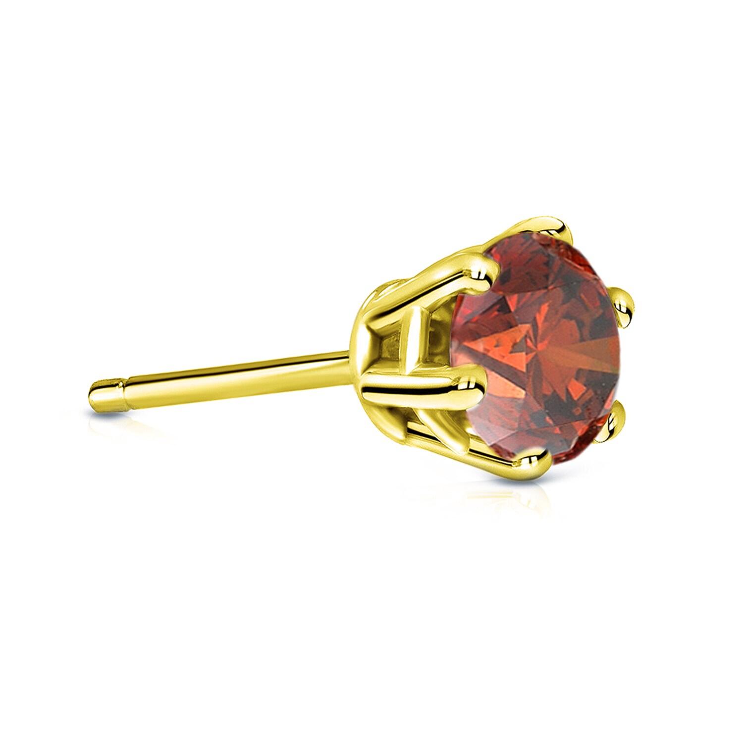 Auriya 14k Gold 1ct Tdw Round 6 G Single Stud 1 Brown Diamond Auriya 14k Gold 1ct Tdw Round 6 G