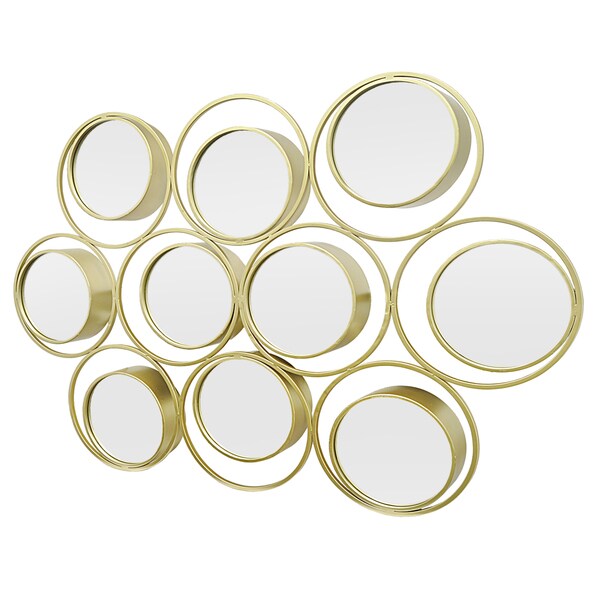 Shop Three Hands Circle Cluster Decorative Metal Wall Mirror - Free