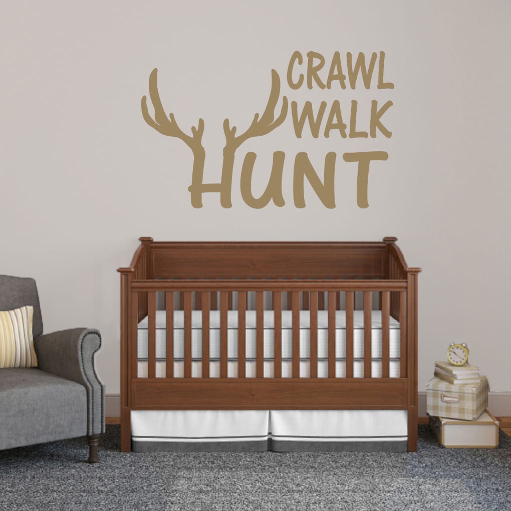 Crawl Walk Hunt Wall Decal - 48 wide x 30 tall Crawl Walk Hunt Wall Decal - 48 wide x 30 tall