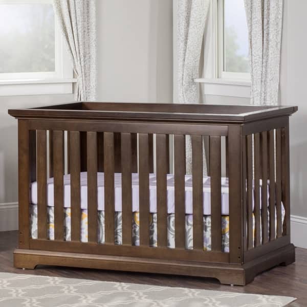 Shop Kayden 4 In 1 Slate Brown Convertible Crib Overstock 12850366