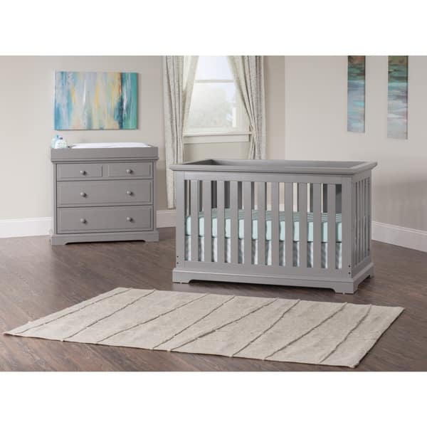 slide 2 of 6, Kayden Cool Gray 4-in-1 Convertible Crib