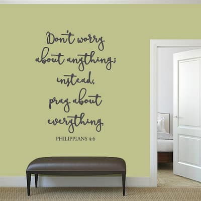 Don't Worry About Anything Wall Decal - 35" wide x 48" tall