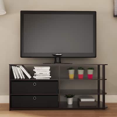 Porch & Den Astor Walnut Brown MDF TV Stand