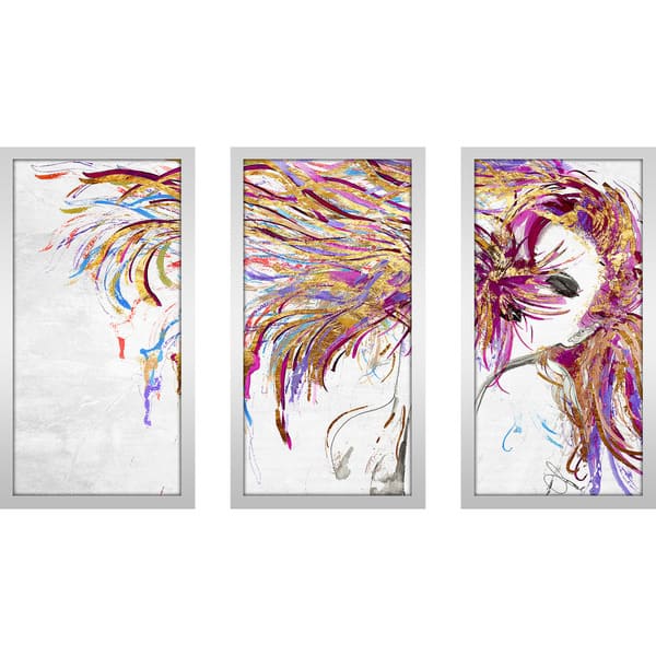 BY Jodi Shop In Purple Framed Plexiglass Wall Art Set of 3 - Bed Bath &  Beyond - 12850577