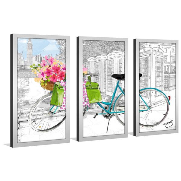 Picture Perfect International by Jodi Saturday in London Framed Plexiglass Art Set of 3 Wall-Decor 17.5 W x 33.5 H x 1 D Picture Perfect International by Jodi Saturday in London Framed Plexiglass Art Set of 3 Wall-Decor 17.5 W x 33.5 H x 1 D