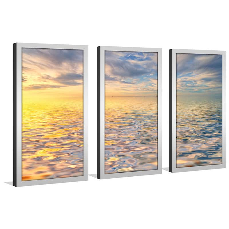 "Ripples" Framed Plexiglass Wall Art Set of 3