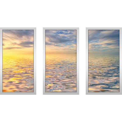 "Ripples" Framed Plexiglass Wall Art Set of 3