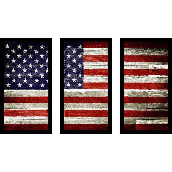 "Usa" Framed Plexiglass Wall Art Set of 3 Overstock 12850663