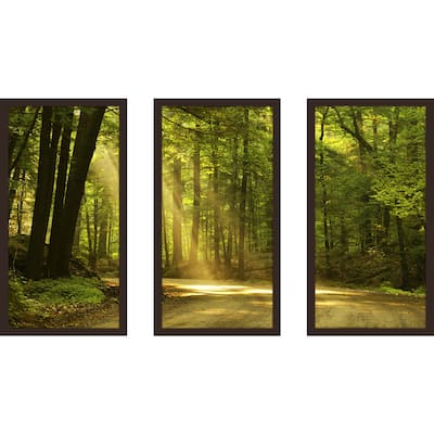 "Morning Light I" Framed Plexiglass Wall Art Set of 3