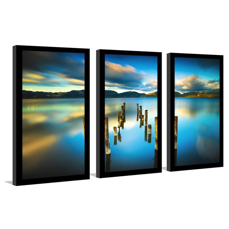 "Versilia Massaciuccoli, Tuscany, Italy" Framed Plexiglass Wall Art Set of 3