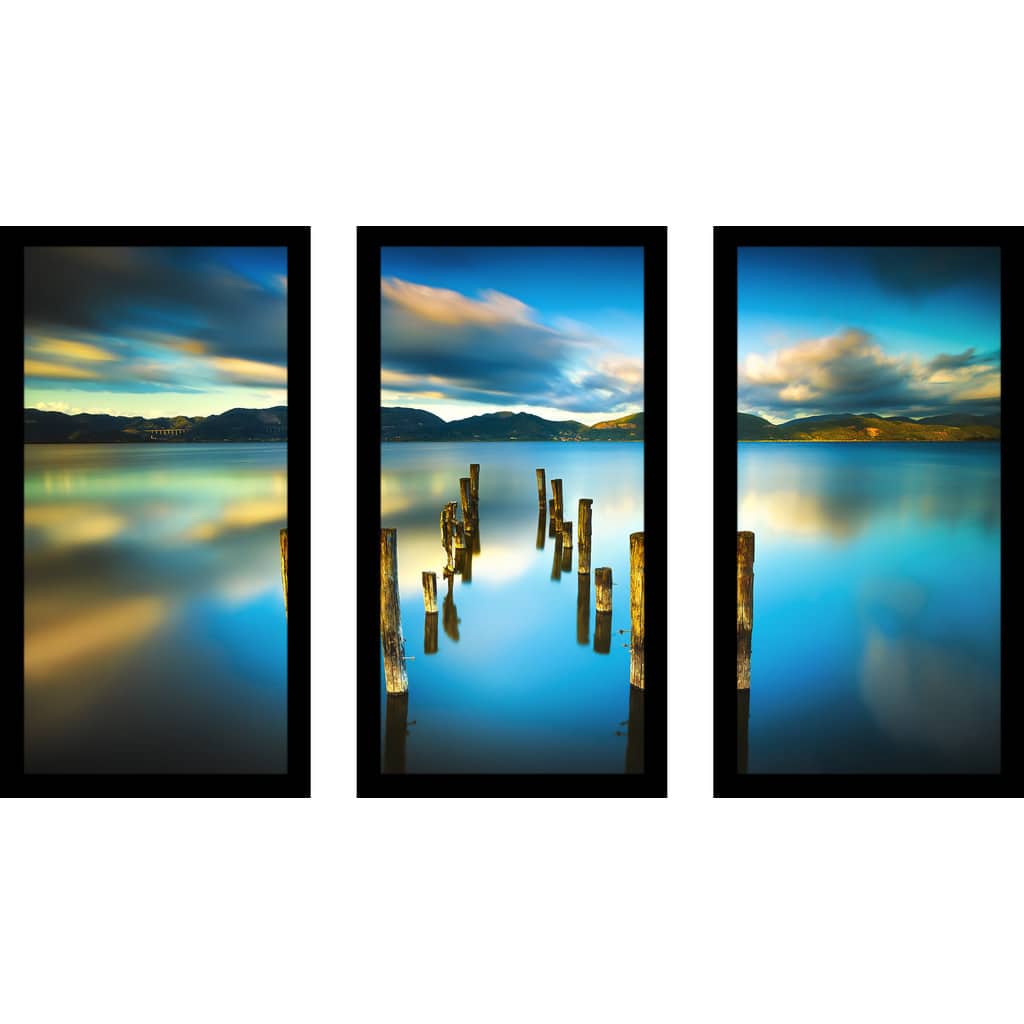"Versilia Massaciuccoli, Tuscany, Italy" Framed Plexiglass Wall Art Set of 3