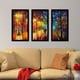 preview thumbnail 3 of 1, Leonid Afremov "Night Happines" Framed Plexiglass Wall Art Set of 3