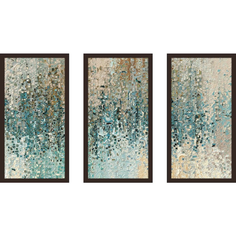 Mark Lawrence "Romans 8 39 Max" Framed Plexiglass Wall Art Set of 3 - 13.5 Inches X 25.5 Inches X 1 Inches Each
