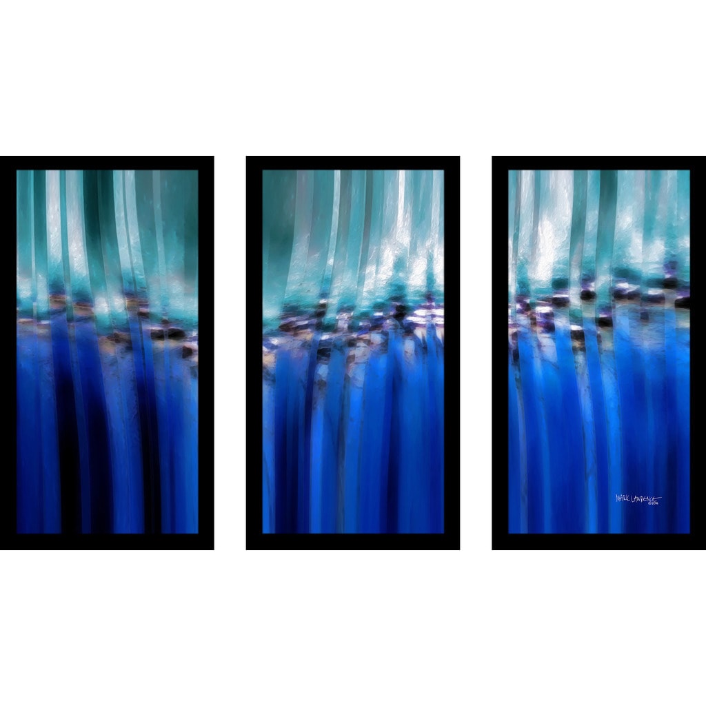 Mark Lawrence "Tile Art 1 2015 Max" Framed Plexiglass Wall Art Set of 3