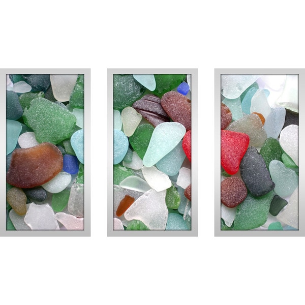 Framed Wall Art Sets sea glass 2" framed plexiglass wall art set of 3 - free shipping Framed Wall Art Sets sea glass 2" framed plexiglass wall art set of 3 - free shipping