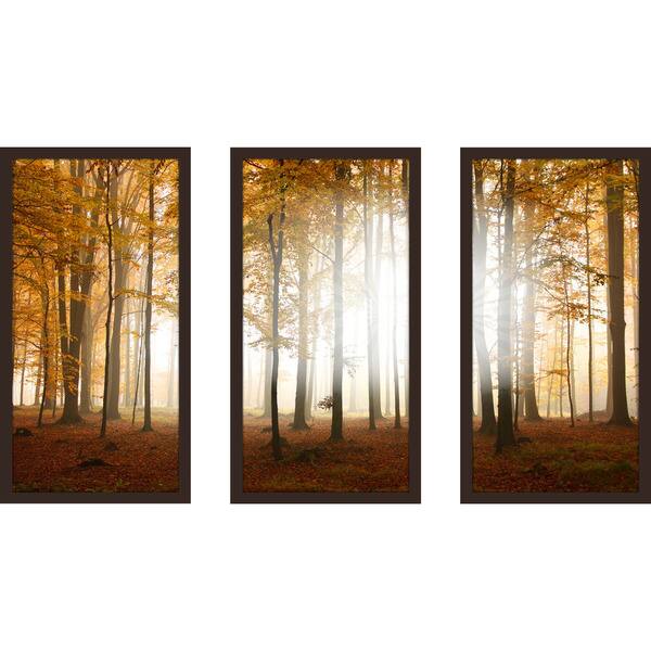 "Fall" Framed Plexiglass Wall Art Set of 3 Bed Bath & Beyond 12851170