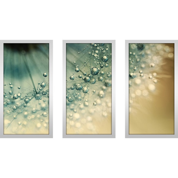 Wall Art Set Of 3 sharon johnstone "sea green sparkles" framed plexiglass wall art Wall Art Set Of 3 sharon johnstone "sea green sparkles" framed plexiglass wall art