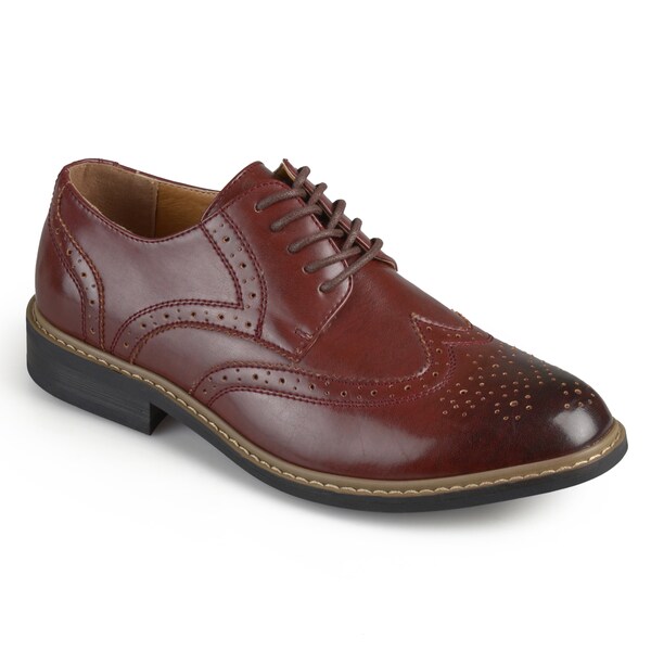 faux leather oxfords