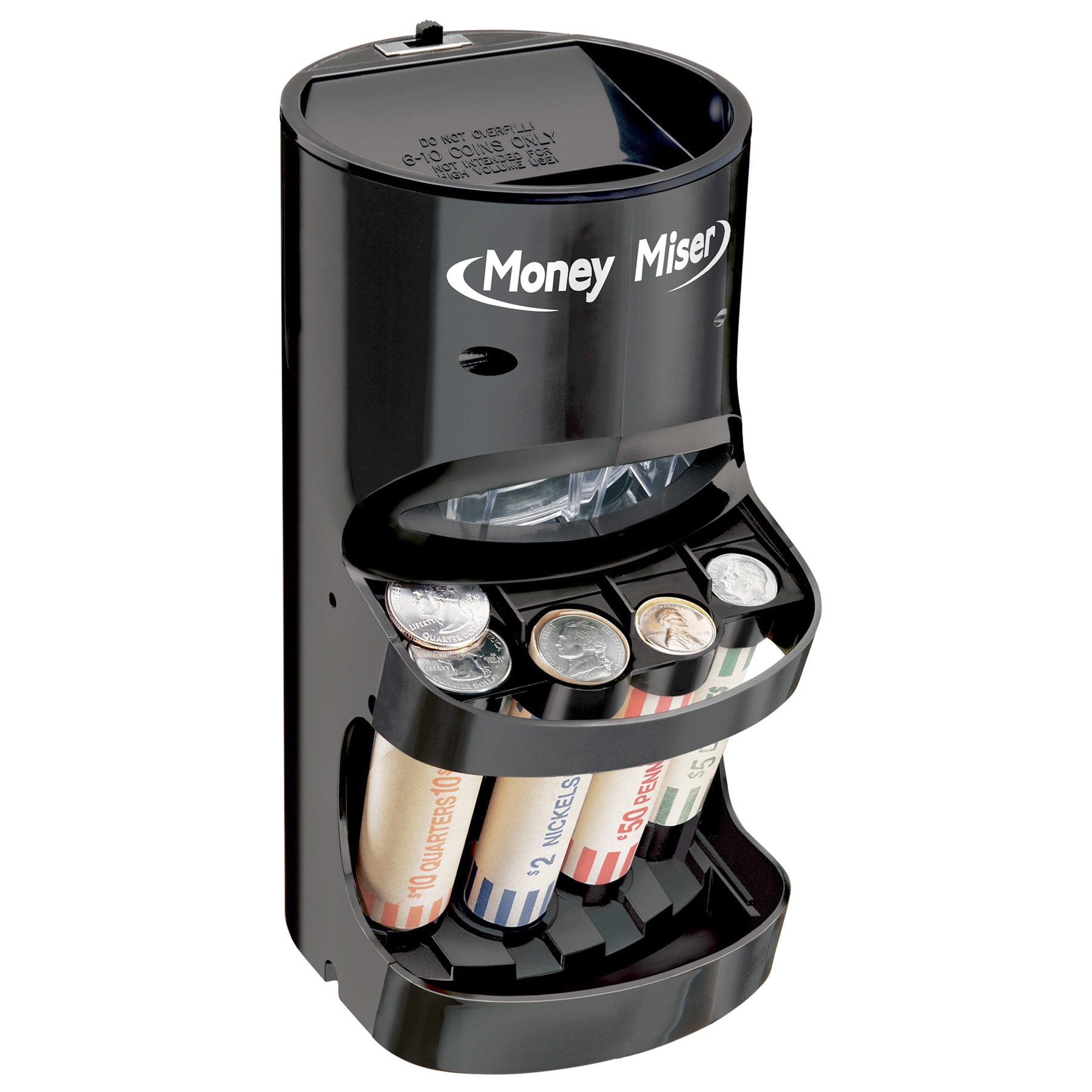 Motorized Coin Sorter - Battery Operated with Overflow f