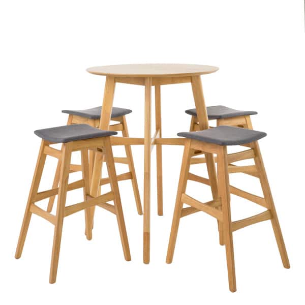 Emmaline Mid Century 5 Piece Bar Height Dining By Christopher Bar Height Dining By Christopher