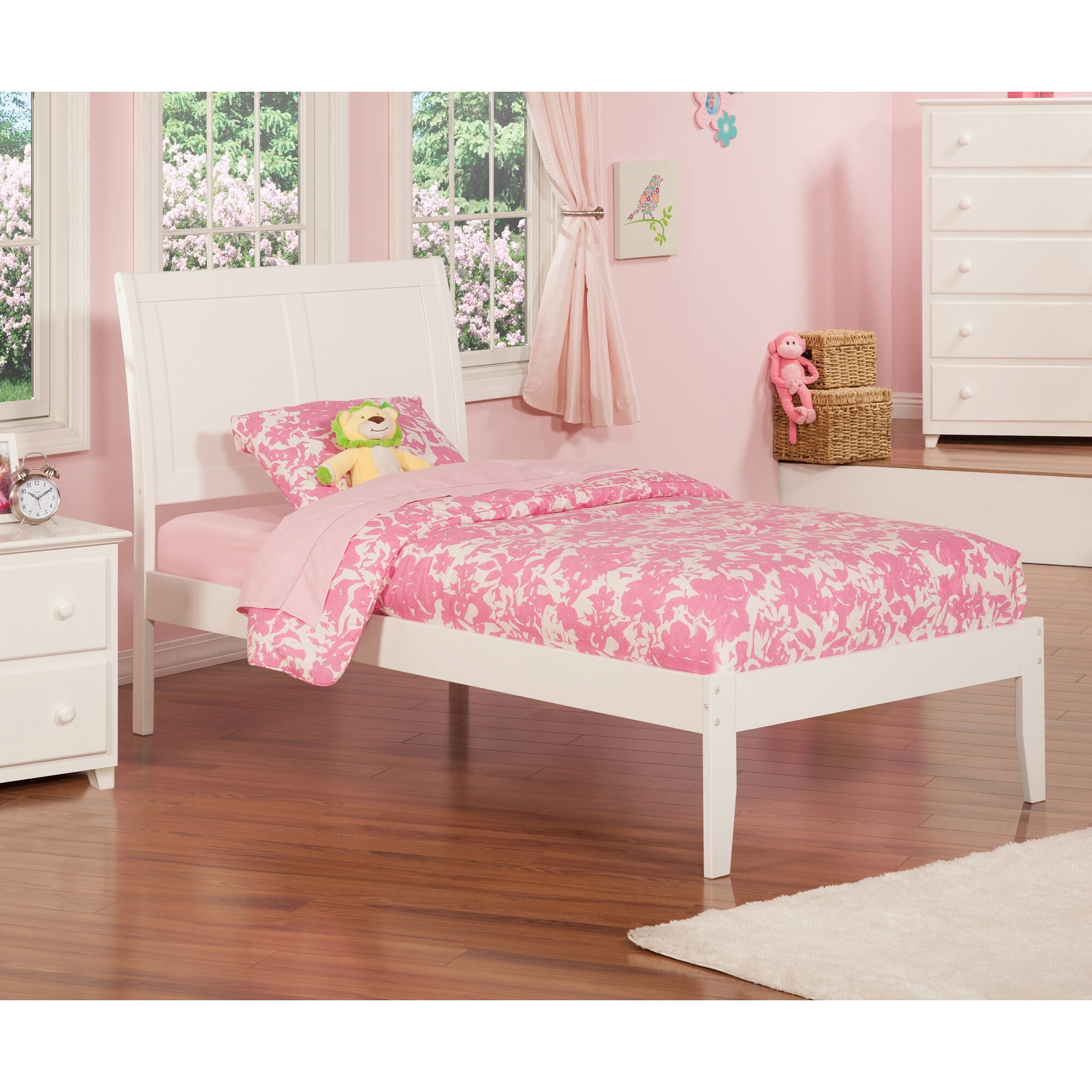Atlantic Portland White Twin XL Openfoot Platform Bed White Twin XL eBay