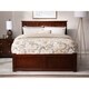preview thumbnail 4 of 4, Madison Full Platform Bed with Flat Panel Foot Board and Twin Size Urban Trundle Bed in Walnut