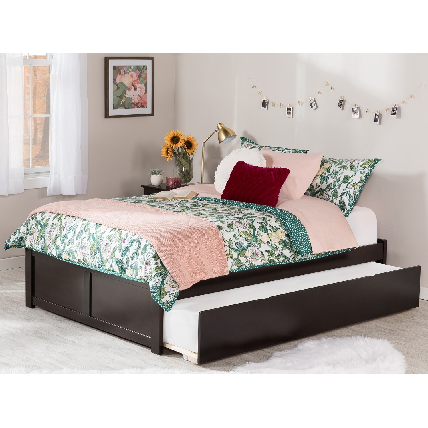 full platform bed with trundle