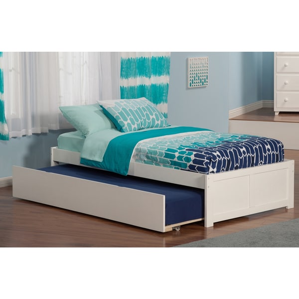 Atlantic Concord White Twin with Urban Trundle