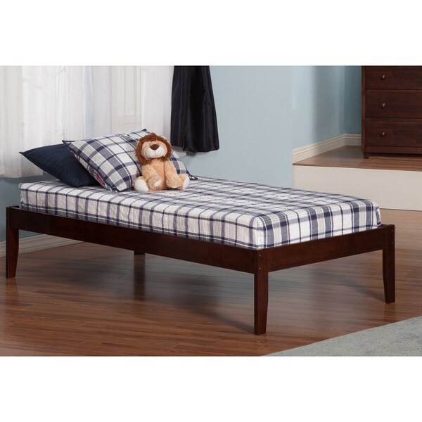 Atlantic Kids' Concord Walnut Twin XL Open Foot Platform Bed