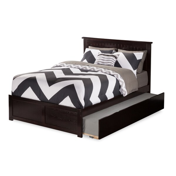 Atlantic Kids' Nantucket Espresso Full Flat-panel Footboard Platform Bed with Urban Trundle